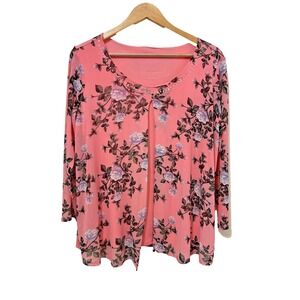 Y2K Womans Floral Whimsical Top Size M Fairy‎ Bloomcore Garden Church Ethereal